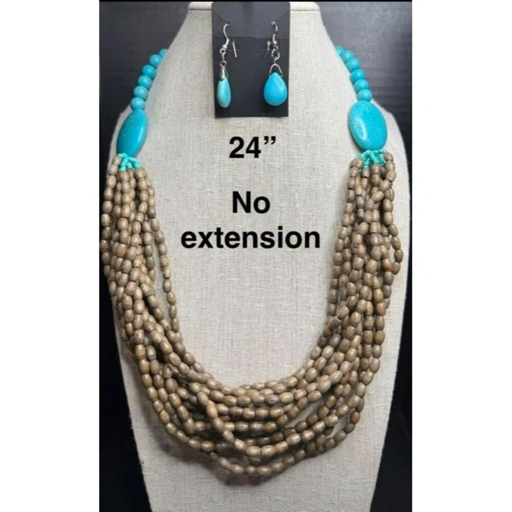 *Southwestern or earthy-style statement jewelry set